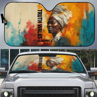 Sojourner Truth Auto Sun Shade Truth Walks - Bold Portrait and Empowerment Design - Wonder Print Shop