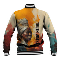Sojourner Truth Baseball Jacket Truth Walks - Bold Portrait and Empowerment Design - Wonder Print Shop