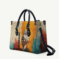 Sojourner Truth Leather Bag Truth Walks - Bold Portrait and Empowerment Design - Wonder Print Shop