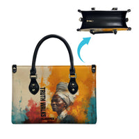 Sojourner Truth Leather Bag Truth Walks - Bold Portrait and Empowerment Design - Wonder Print Shop