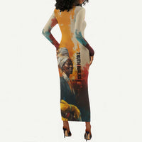 Sojourner Truth Long Sleeve Bodycon Dress Truth Walks - Bold Portrait and Empowerment Design - Wonder Print Shop