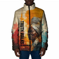 Sojourner Truth Padded Jacket Truth Walks - Bold Portrait and Empowerment Design - Wonder Print Shop