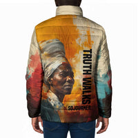 Sojourner Truth Padded Jacket Truth Walks - Bold Portrait and Empowerment Design - Wonder Print Shop