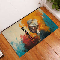 Sojourner Truth Rubber Doormat Truth Walks - Bold Portrait and Empowerment Design - Wonder Print Shop