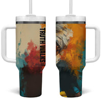 Sojourner Truth Tumbler With Handle Truth Walks - Bold Portrait and Empowerment Design - Wonder Print Shop