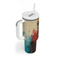 Sojourner Truth Tumbler With Handle Truth Walks - Bold Portrait and Empowerment Design - Wonder Print Shop