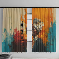 Sojourner Truth Window Curtain Truth Walks - Bold Portrait and Empowerment Design - Wonder Print Shop