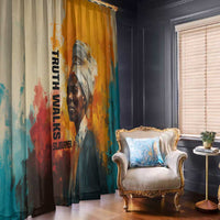 Sojourner Truth Window Curtain Truth Walks - Bold Portrait and Empowerment Design - Wonder Print Shop