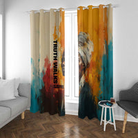 Sojourner Truth Window Curtain Truth Walks - Bold Portrait and Empowerment Design - Wonder Print Shop