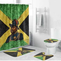 Marcus Garvey Bathroom Set Jamaican Flag Theme African Fist Civil Rights Symbol Pan African Tribute Design - Wonder Print Shop