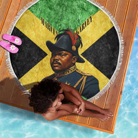 Marcus Garvey Beach Blanket Jamaican Flag Theme African Fist Civil Rights Symbol Pan African Tribute Design - Wonder Print Shop