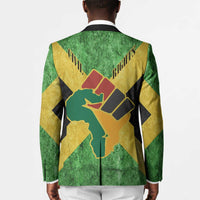 Marcus Garvey Blazer Jamaican Flag Theme African Fist Civil Rights Symbol Pan African Tribute Design - Wonder Print Shop