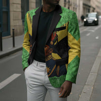 Marcus Garvey Blazer Jamaican Flag Theme African Fist Civil Rights Symbol Pan African Tribute Design - Wonder Print Shop
