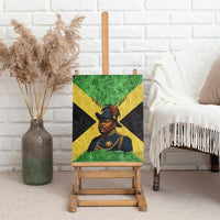 Marcus Garvey Canvas Wall Art Jamaican Flag Theme African Fist Civil Rights Symbol Pan African Tribute Design - Wonder Print Shop