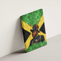 Marcus Garvey Canvas Wall Art Jamaican Flag Theme African Fist Civil Rights Symbol Pan African Tribute Design - Wonder Print Shop