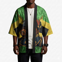 Marcus Garvey Kimono Jamaican Flag Theme African Fist Civil Rights Symbol Pan African Tribute Design - Wonder Print Shop