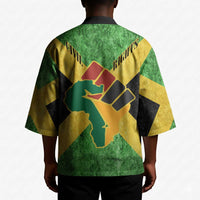 Marcus Garvey Kimono Jamaican Flag Theme African Fist Civil Rights Symbol Pan African Tribute Design - Wonder Print Shop