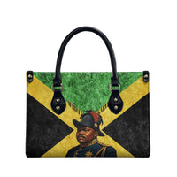 Marcus Garvey Leather Bag Jamaican Flag Theme African Fist Civil Rights Symbol Pan African Tribute Design - Wonder Print Shop