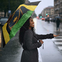 Marcus Garvey Umbrella Jamaican Flag Theme African Fist Civil Rights Symbol Pan African Tribute Design - Wonder Print Shop