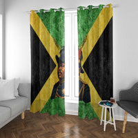 Marcus Garvey Window Curtain Jamaican Flag Theme African Fist Civil Rights Symbol Pan African Tribute Design - Wonder Print Shop