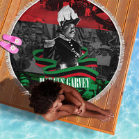Marcus Garvey Beach Blanket Collage Design Progress Is the Attraction Quote Pan African Movement Tribute - Wonder Print Shop