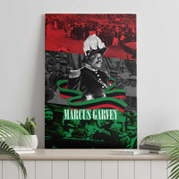 Marcus Garvey Canvas Wall Art Collage Design Progress Is the Attraction Quote Pan African Movement Tribute - Wonder Print Shop