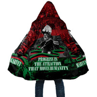 Marcus Garvey Cloak Collage Design Progress Is the Attraction Quote Pan African Movement Tribute - Wonder Print Shop