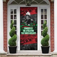 Marcus Garvey Door Cover Collage Design Progress Is the Attraction Quote Pan African Movement Tribute - Wonder Print Shop