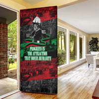 Marcus Garvey Door Cover Collage Design Progress Is the Attraction Quote Pan African Movement Tribute - Wonder Print Shop