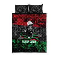Marcus Garvey Quilt Bed Set Collage Design Progress Is the Attraction Quote Pan African Movement Tribute - Wonder Print Shop