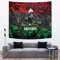 Marcus Garvey Tapestry Collage Design Progress Is the Attraction Quote Pan African Movement Tribute - Wonder Print Shop