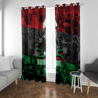Marcus Garvey Window Curtain Collage Design Progress Is the Attraction Quote Pan African Movement Tribute - Wonder Print Shop