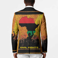 Marcus Garvey Blazer Yellow African Pattern Design Pan African Flag Civil Rights Movement Tribute - Wonder Print Shop