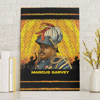 Marcus Garvey Canvas Wall Art Yellow African Pattern Design Pan African Flag Civil Rights Movement Tribute - Wonder Print Shop