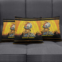 Marcus Garvey Pillow Cover Yellow African Pattern Design Pan African Flag Civil Rights Movement Tribute - Wonder Print Shop