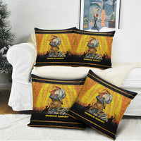 Marcus Garvey Pillow Cover Yellow African Pattern Design Pan African Flag Civil Rights Movement Tribute - Wonder Print Shop