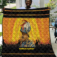 Marcus Garvey Quilt Yellow African Pattern Design Pan African Flag Civil Rights Movement Tribute - Wonder Print Shop