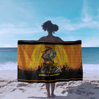 Marcus Garvey Sarong Yellow African Pattern Design Pan African Flag Civil Rights Movement Tribute - Wonder Print Shop