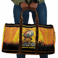 Marcus Garvey Travel Bag Yellow African Pattern Design Pan African Flag Civil Rights Movement Tribute - Wonder Print Shop