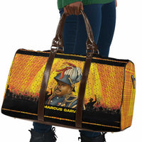Marcus Garvey Travel Bag Yellow African Pattern Design Pan African Flag Civil Rights Movement Tribute - Wonder Print Shop