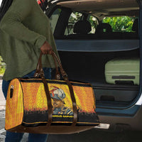 Marcus Garvey Travel Bag Yellow African Pattern Design Pan African Flag Civil Rights Movement Tribute - Wonder Print Shop