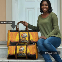 Marcus Garvey Travel Bag Yellow African Pattern Design Pan African Flag Civil Rights Movement Tribute - Wonder Print Shop