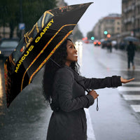 Marcus Garvey Umbrella Yellow African Pattern Design Pan African Flag Civil Rights Movement Tribute - Wonder Print Shop