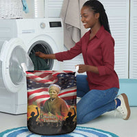 Harriet Tubman Laundry Basket American Flag Background Underground Railroad Quote Powerful Civil Rights - Wonder Print Shop