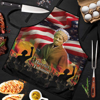 Harriet Tubman Apron American Flag Background Underground Railroad Quote Powerful Civil Rights - Wonder Print Shop