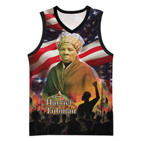 Harriet Tubman Basketball Jersey American Flag Background Underground Railroad Quote Powerful Civil Rights - Wonder Print Shop