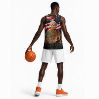 Harriet Tubman Basketball Jersey American Flag Background Underground Railroad Quote Powerful Civil Rights - Wonder Print Shop