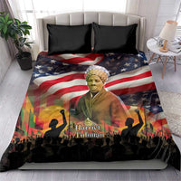 Harriet Tubman Bedding Set American Flag Background Underground Railroad Quote Powerful Civil Rights - Wonder Print Shop