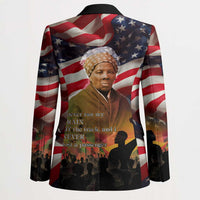 Harriet Tubman Blazer American Flag Background Underground Railroad Quote Powerful Civil Rights - Wonder Print Shop