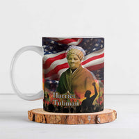 Harriet Tubman Ceramic Mug American Flag Background Underground Railroad Quote Powerful Civil Rights - Wonder Print Shop